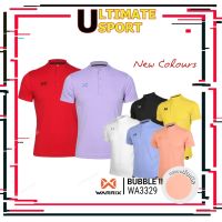 WARRIX เสื้อโปโลวอริกซ์ เสื้อวาริกซ์แขนสั้นคอจีน รุ่น Bubble ll WA-3329 สีเหลือง/ขาว/ดำ/ฟ้า/ส้ม/พีช/ม่วง