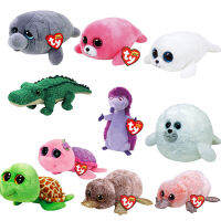 Ty Beanie Animal Stuffed Plush Doll Cute Platypus Fish Turtle Crocodile Seal Doll Big Eyes Plush Toys Children Toy Gift