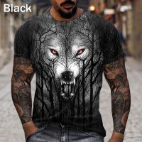 2023 newNew MenWomen Fashion 3D Wolf Printed T Shirts Personality Cool Printing Graphic Tee Shirt Unisex Short Sleeve T-shirt