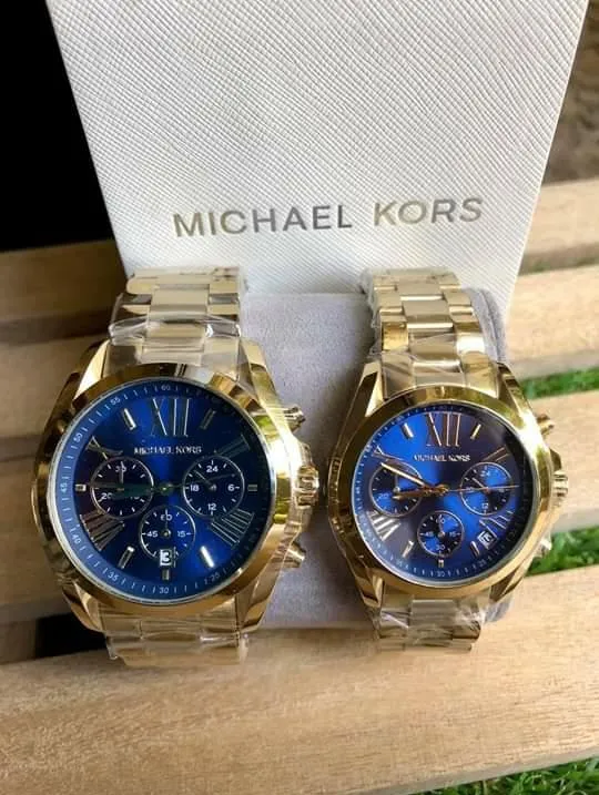 Authentic MICHAEL KORS watch/ Gold Tone with blue dial | Lazada PH