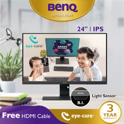 BenQ GW2480 24นิ้ว IPS Full HD Brightness Intelligence Eye Care Monitor (จอคอมถนอมสายตา, จอคอมพิวเตอร์ 24 นิ้ว)