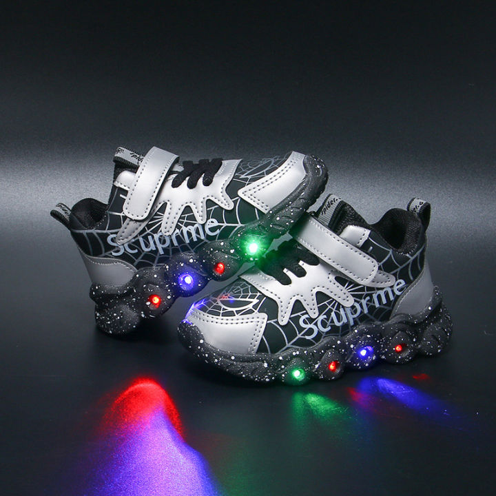 กีฬาเด็ก-led-รองเท้าลำลองชายที่มีแสงแสงรองเท้าสำหรับเด็กรองเท้าวิ่งรองเท้าหนังสำหรับเด็ก-แสงรองเท้าสำหรับเด็กเด็ก
