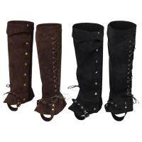 Pirate Boot Covers Leg Wraps Knight Leg Guards Pirate and Renaissance Faux Leather Steampunk Costume for Boots diplomatic