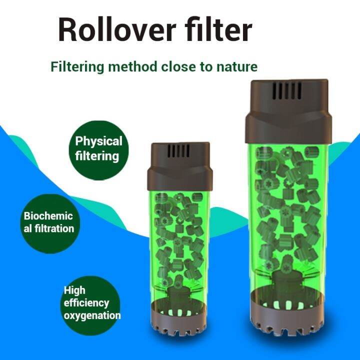 Aquarium Fluidized Moving Bed Filter Bubble Bio Media Filter Fish Tank Sponge Filter With Sucker