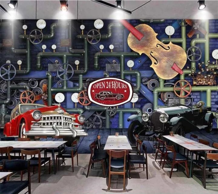 custom-wallpaper-3d-mural-retro-classic-car-gear-restaurant-bar-tooling-wall-living-room-cafe-wall-paper-home-decor-3d-wallpaper