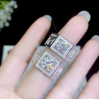 Moissanite ผู้ชายแหวนตอนนี้อัญมณีที่นิยมมากที่สุดมีความแข็งสูงเทียบเท่ากับเพชรเงินสเตอร์ลิง925