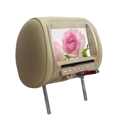 2X Universal 7 inch Car Pillow Headrest Monitor With AV USB SD MP5 FM