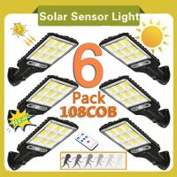 Solar Street Lights Outdoor, Solar Lamp With 3 Light Modes Waterproof Motion Sensor Security Lighting for Garden Patio Path Yard