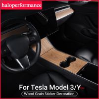 Model3 Car Central Control Panel Sticker For Tesla Model 3 Y 2020 Accessories Interior Protective Model Three Wood Console New