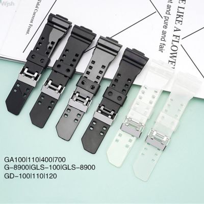 ℗♂ สายนาฬิกาสำหรับเปลี่ยนยางสำหรับ Casio G-Shock GA-100/110/120/150/400/700 GD-100/110/120 GW-8900 GLS-100 สร้อยข้อมือสายเรซิ่น