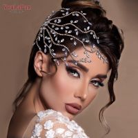 【cw】 YouLaPan – tête en cristal pour mariée avec strass bandeau à fleurs accessoires cheveux de mariage ornement coiffure HP441 1