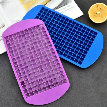 160 Grid Silicone Ice Tray Foldable Ice Mold Ice Breaker Ice Grid Tray Mini Ice  Cubes Small Square Mold Ice Maker Silicone Mold