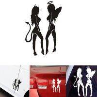 Hot Classic Sexy Girls Sticker Anger Devil-beauty Black White Car Decal Fashion Home Decor Wall Stickers Наклейки На Стену x02
