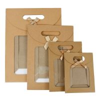 【YF】✒☃№  2pcs Paper Transparent Window Boxes Wedding Valentines Day Favors Bread
