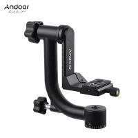 Andoer โลหะแบบทำงานหนัก Panoramic หัวขาตั้งกล้อง gimbal ใช้สำหรับ ARCA - Swiss แผ่นอลูมิเนียมโลหะผสม, สนับสนุน 30Lbs/13.6 กก. สำหรับ CA - Non Ni - Kon SO - NY DSLR Camera กล้องวิดีโอ