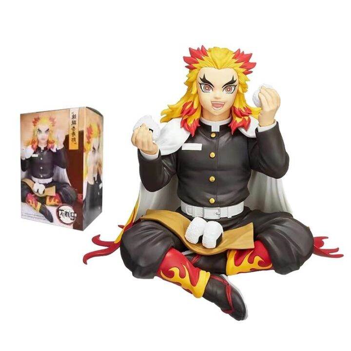 Demon Slayer: kimetsu no yaiba rengoku kyoujurou eating rice balls pvc  figure 