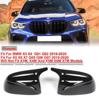 2ชิ้นสำหรับ BMW X3 G01 X4 G02 X5 X3M X6 G06 X7 G07 2018 2019 2020เมตรสไตล์สีดำกระจกมองหลังปกดูกระจกมองหลัง Cove