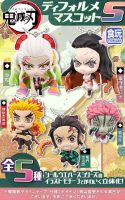 Mini Figure Keychain Vol.5 Demon Slayer Kimetsu no Yaiba Candy Toy BANDAI พวงกุญแจดาบพิฆาตอสูร มือ  JP ของแท้