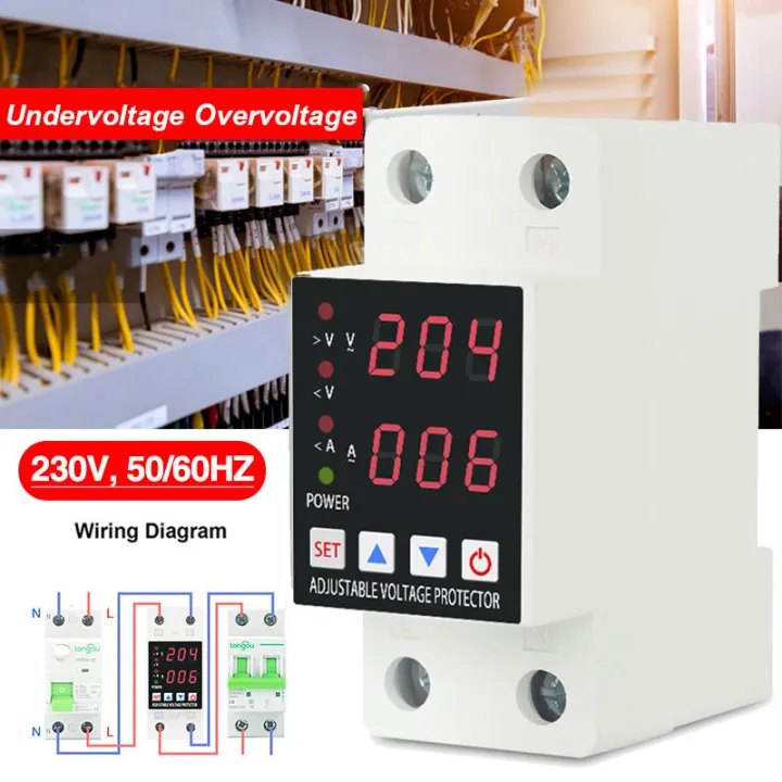 Deyln Adjustable Voltage Relay Control Over Under Voltage Protector