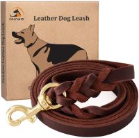 Leather Dog Leash ided Best Military Grade Heavy Duty Dog Leash for Large Medium Small Dogs Training and Walking