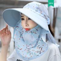 【CW】 Female neck guard tea picking hat sun shawl summer outdoor face sunscreen quick drying