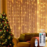 [Ricky Lighting] 3M LED Fairy String Lights Curtain Garland USB Festoon Remote Christmas Decoration For Home New Year Lamp Holiday Decoration