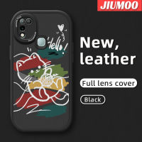 เคส JIUMOO สำหรับ Infinix ขายดี10 Play เคส X688C 11 Play ขนสัตว์แฟชั่นลายแมวดีไซน์ใหม่บางนุ่มหนังซิลิกาเคสโทรศัพท์เจลฝาปิดเลนส์เต็มรูปแบบเคสกันกระแทกกล้องกันกระแทก