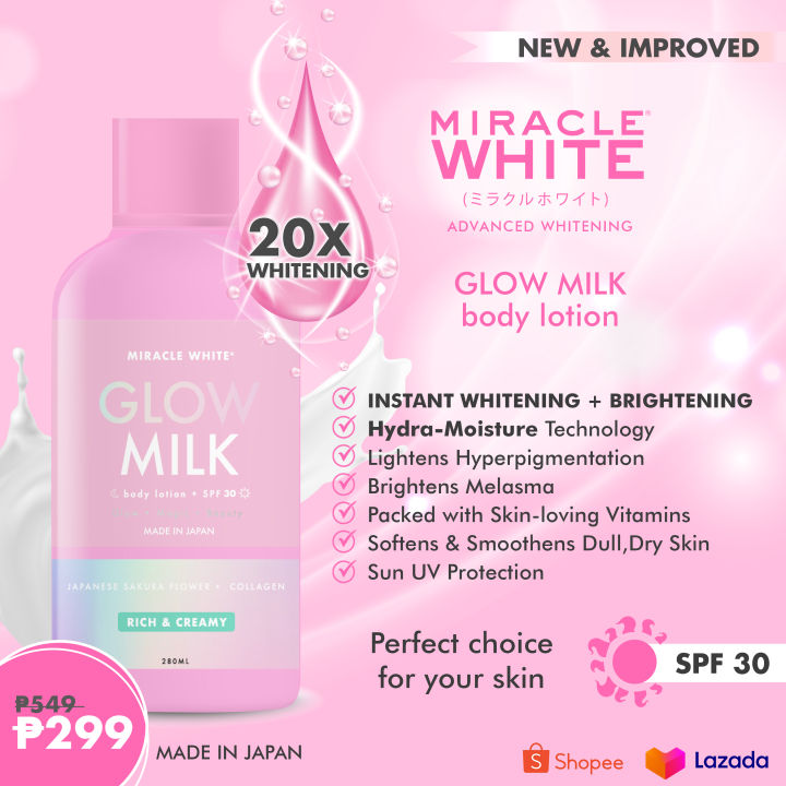 Miracle White Glutathione Amazing Glow Body Lotion | Lazada PH