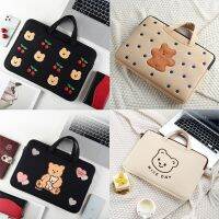 [HOT P] เคสกระเป๋ากระเป๋าแล็ปท็อปหมีน่ารัก,สำหรับผู้หญิงหญิงสาว11 12 13.6 14 15.6นิ้ว2022ปลอกคอมพิวเตอร์พกพาเคสสำหรับ Macbook Ipad