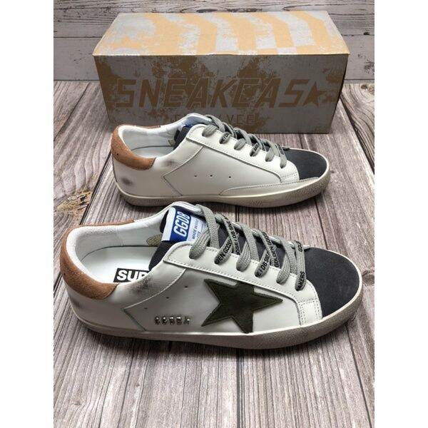 Original】 Golden Goose Super- s-tar- WhiteBrown ashion White Shoes zang  zang xie Skateboard Shoes {Free Shipping} 