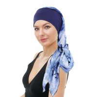 【CC】∋✔卍  New Muslim Hijab Wrap Pre-Tied Headwear Cancer Chemo Printed Elastic Turban Cover Hair Loss Scarf Bandana