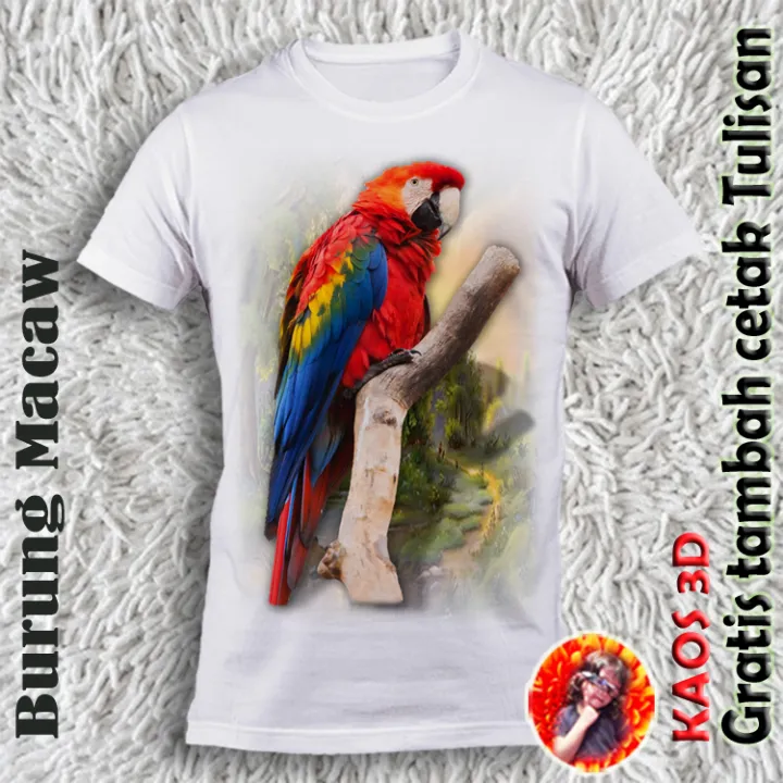 Kaos Gambar Burung Macaw Ukuran Dewasa | Lazada Indonesia
