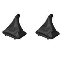 ✒๑ 2X Car Gear Shift Knob Leather Gaiter Boot Cover For Mercedes Benz W123 W140 W202