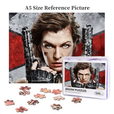 Milla Jovovich Resident Evil Wooden Jigsaw Puzzle 500 Pieces Educational Toy Painting Art Decor Decompression toys 500pcs