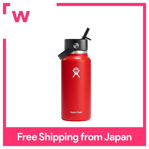 Mouth　Insulated　Vacuum　Wide　Straw　Lazada　HYDRATION　Flex　Water　Steel　Stainless　32　Hydro　PH　oz　Flask　Bottles　Goji