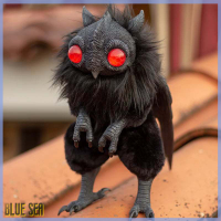 Bluesea Mothman เครื่องประดับตุ๊กตาศิลปะแบบโพสท่าได้รูปปั้นเรซินน่ารักตุ๊กตาโมธแมนเหมาะสำหรับของตกแต่งงานฮาโลวีน