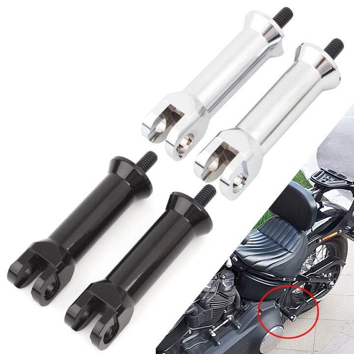 Motorcycle Chrome/Black Rear Foot Peg Bracket Passenger Foot Pegs