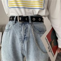 COD SDFERYRTUTYUY Women Punk Chain Fashion Belt Adjustable Waistband With Eyelet Chain Belt Simple Korean Fashion Women Belts Waist Belt