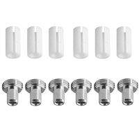 6Pcs Ceramic Tube Sleeves and 6Pcs Metal Head Connector Adapters for Fiber Optic Visual Fault Locator