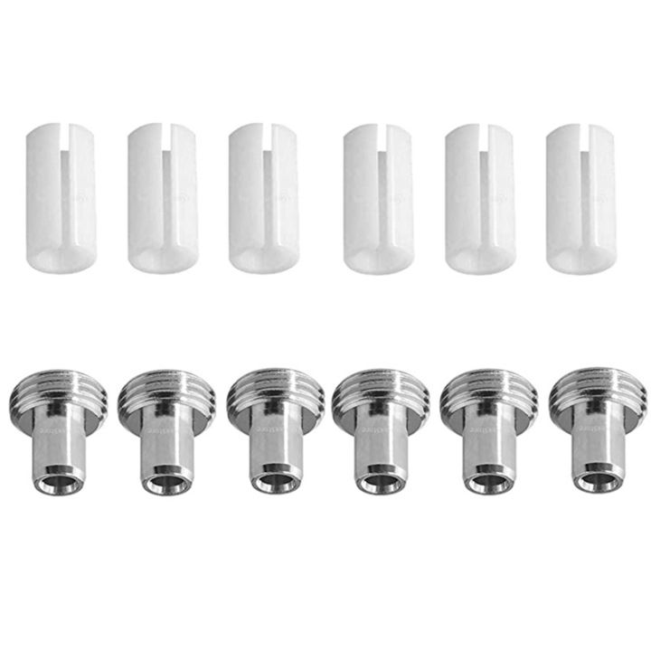 6pcs-ceramic-tube-sleeves-and-6pcs-metal-head-connector-adapters-for-fiber-optic-visual-fault-locator