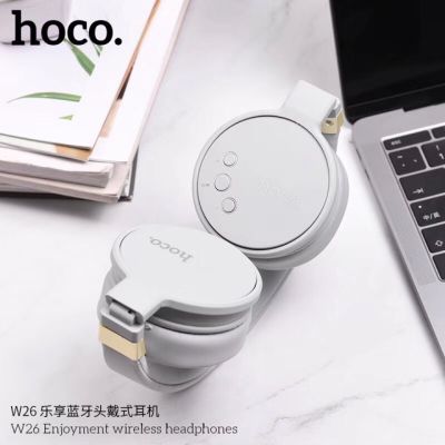 Hoco W26 V5.0 หูฟังบลูทูธไร้สาย 2in1 เสียบTF Card ได้ ของแท้100%