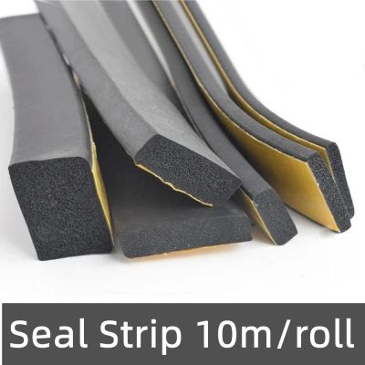 【LZ】 EPDM Self Adhesive Sponge Seal Strip Rubber Black Foam Strong Single-sided Adhesive Soundproof Anti-collision Seal Gasket