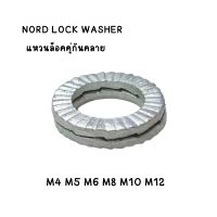 แหวนล็อคคู่กันคลาย เหล็กชุบซิงค์ Wedge Lock Washer / Nord Lock Washer M4-M12 (บรรจุ 1ตัว)