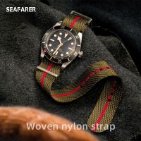 “：{ Watchbands For Tudor Omega Haima Seiko Heuya Citizen Watch Band Nylon Canvas Watch Strap Men 22Mm