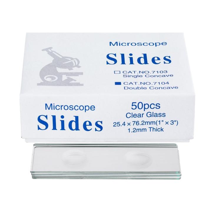 7104 Microslides Microscope Slides Glass Slides Double Concave 50pcs ...