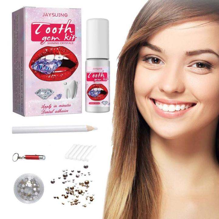 Tooth Jewelry Kit Artificial Diamonds Tooth Gem Dental With Rolls Tooth