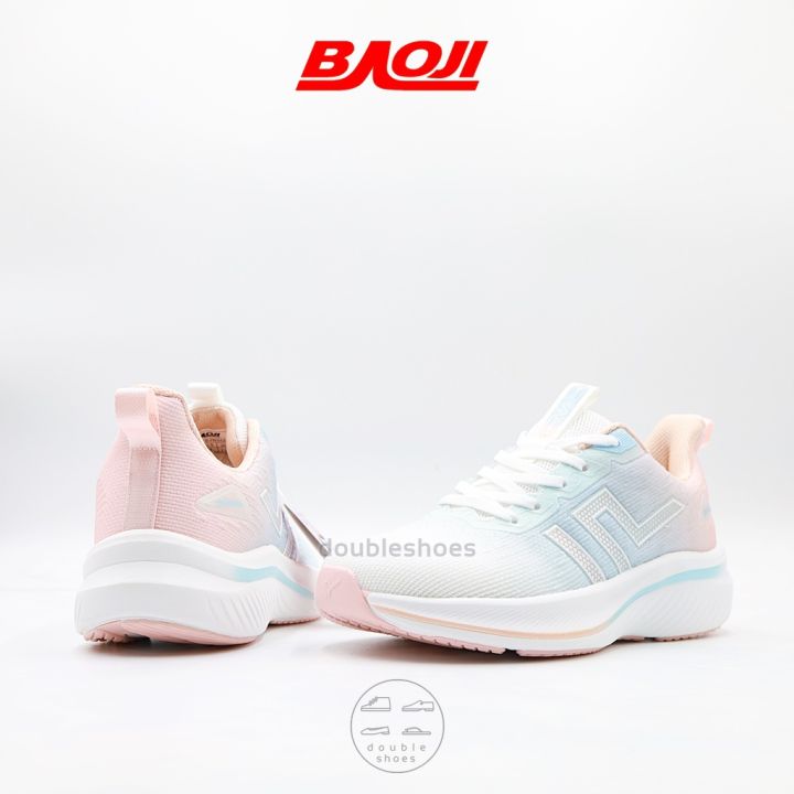 baoji-รองเท้าผ้าใบผู้หญิง-รองเท้าวิ่ง-พื้นโฟม-รุ่น-bjw956-สีขาวชมพู-ไซส์-37-41