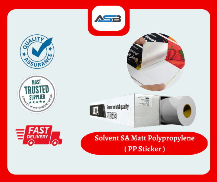 INKJET SA MATT Polypropylene( Synthetic Paper Sticker) [SPPSAM] Lazada