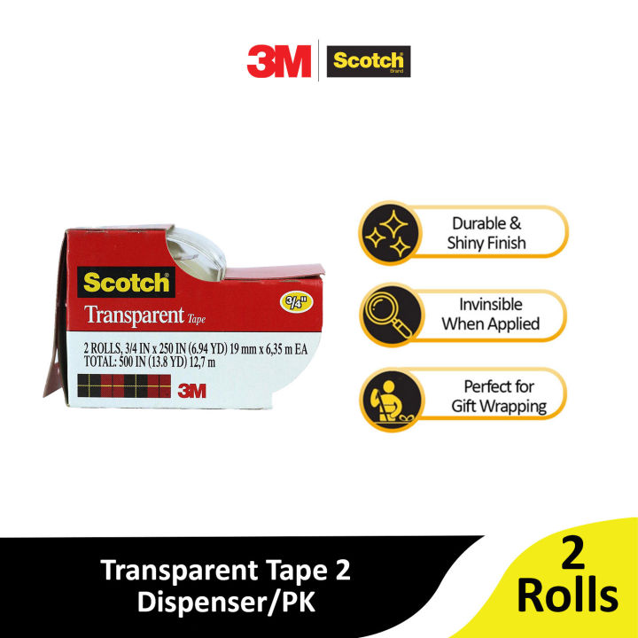 Scotch® Transparent Tape Dispensered Roll