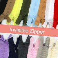 100Pcs 3# Close-End Invisible Zippers Lace Nylon Coil Zipper 18cm/25cm/30cm/40cm/50cm/60cm for Sewing Craft Dress Clothes DIY Door Hardware Locks Fabr